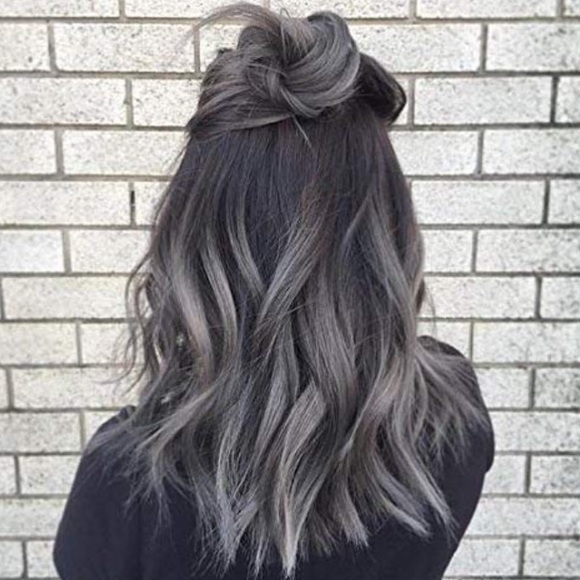 ✨ 2 18” 1B/ SILVER OMBRÉ HUMAN HAIR TAPE INS *NWT main image 8